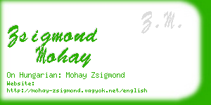 zsigmond mohay business card